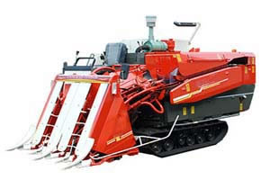 Half-Feeding Wheeled Combination Harvester